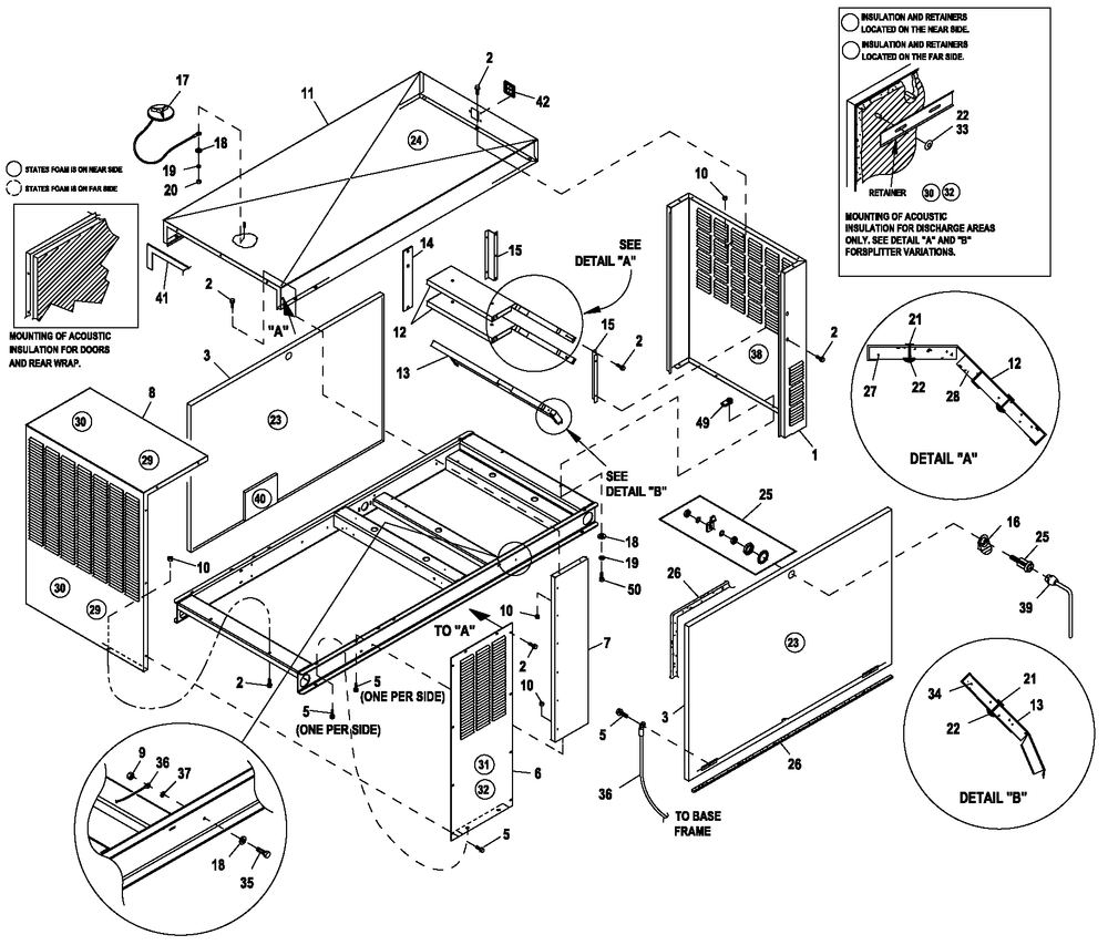 Ev Enclosure C2 Diagram and Parts List for ET03624JNAX (6617283 - 7029174)(2012) Generac Generator