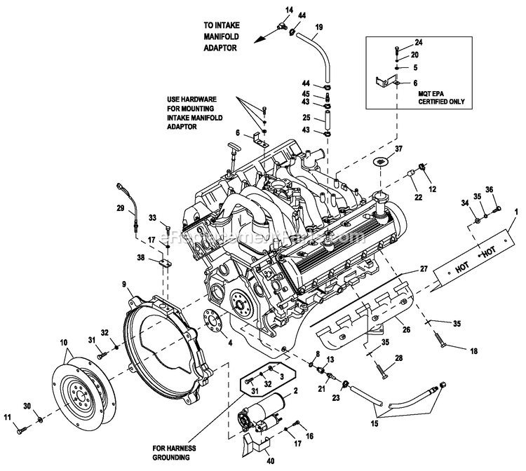 Ev Engcomprt R/H 6.8 (Cpl) Diagram and Parts List for HT13068JNAC (7642346)(2012) Generac Generator