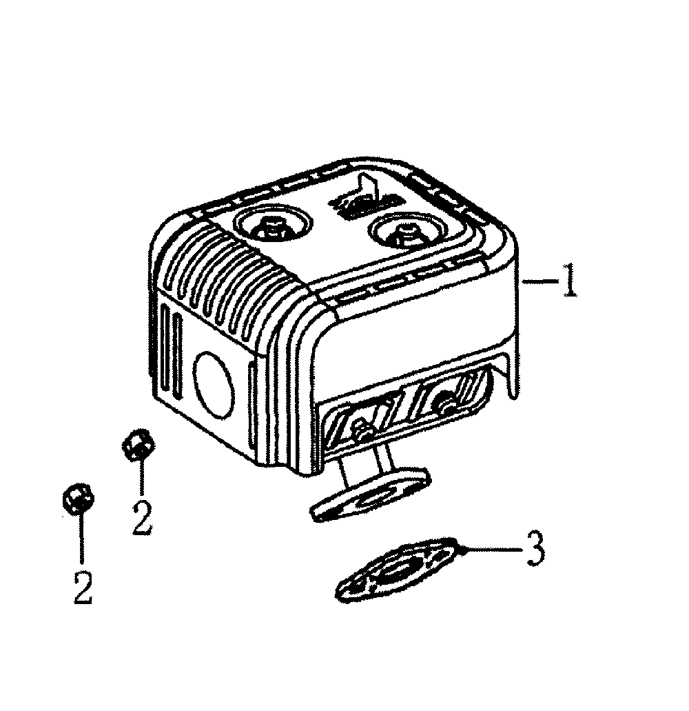 Muffler Diagram and Parts List for 006602-0  Generac Pressure Washer