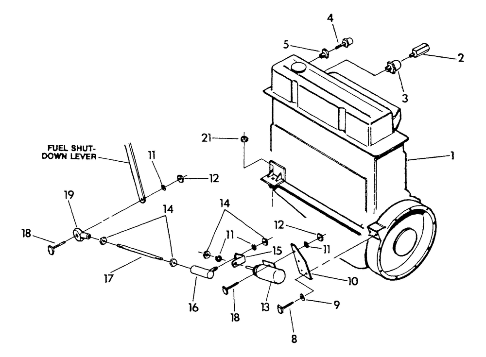 Engine Common Parts Diagram and Parts List for 9336-4  Generac Generator
