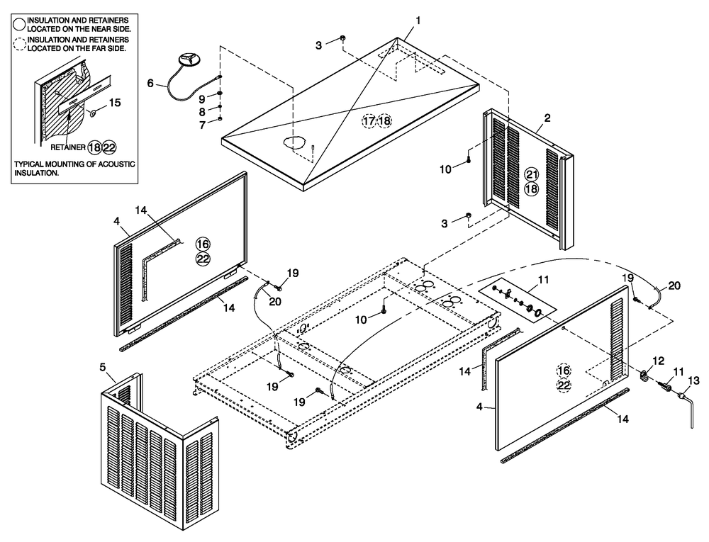 Enclosure C1 Cpl Diagram and Parts List for 0053990 (4797358 - 4804754)(2007) Generac Generator