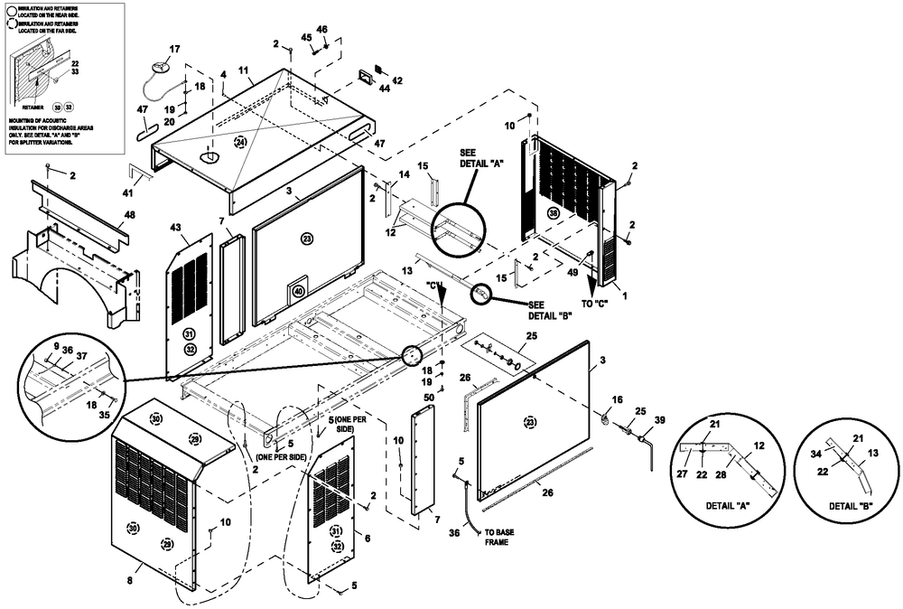 Ev Enclosure C2 Diagram and Parts List for HT03524ANAX (6264224 - 7043664)(2012) Generac Generator