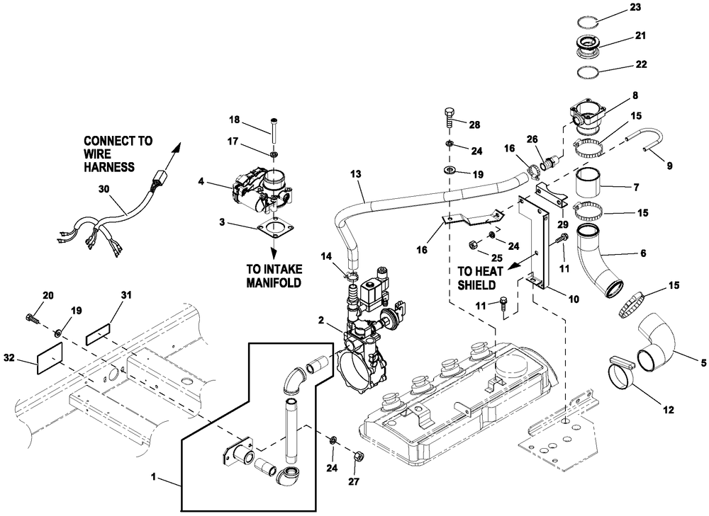 Full System 2.4l 36kw Turbo Diagram and Parts List for HT03524ANAX (6264224 - 7043664)(2012) Generac Generator