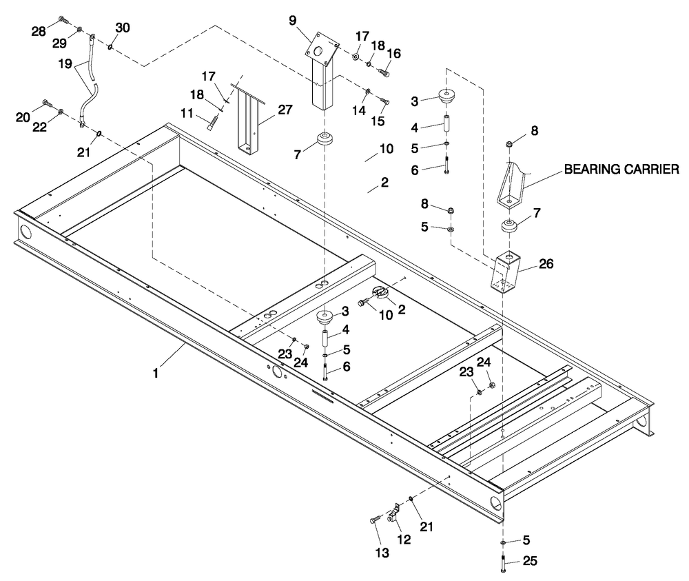 Mounting Base Diagram and Parts List for ET15068AVAY (5955880)(2010) Generac Generator