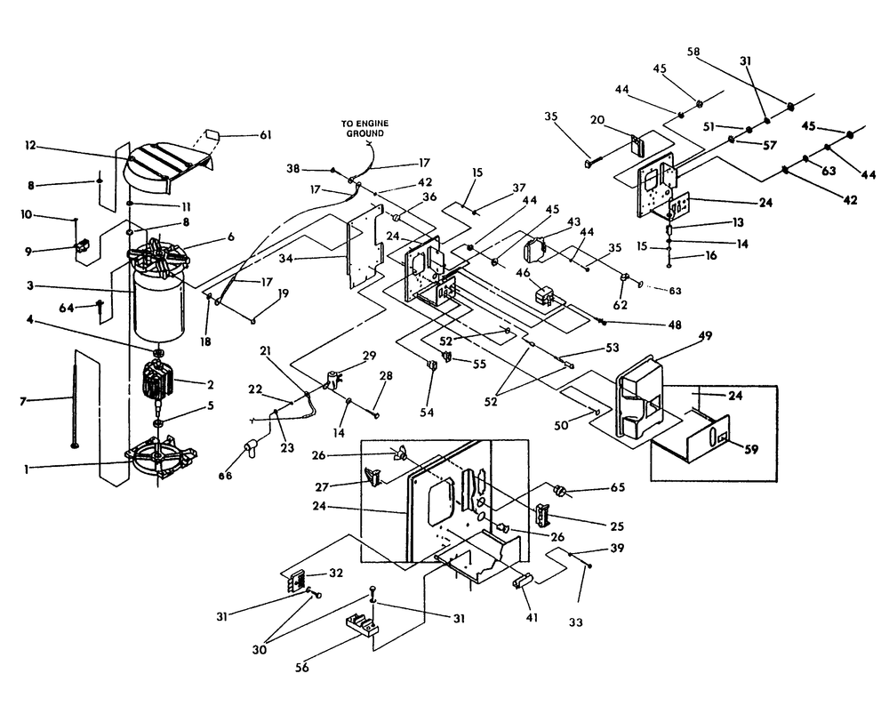 Alternator And Panel Diagram and Parts List for 9290-3  Generac Generator
