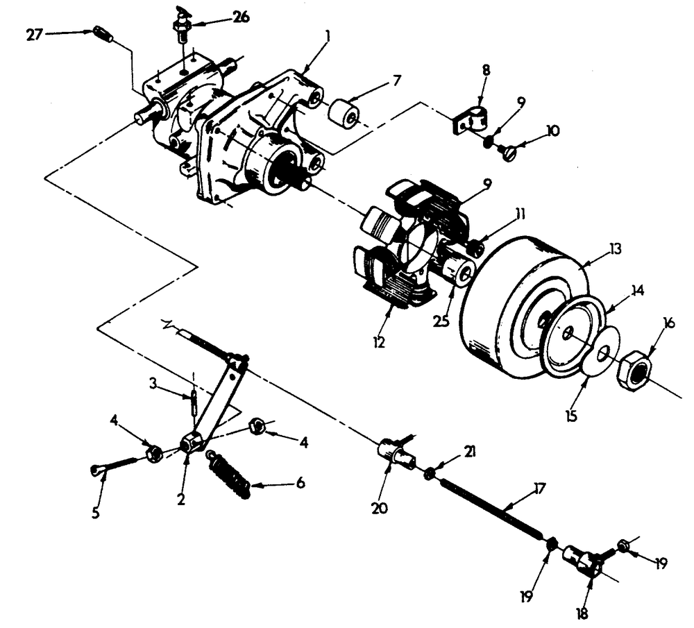 Governor/Stator Assembly Diagram and Parts List for 9146-0  Generac Generator