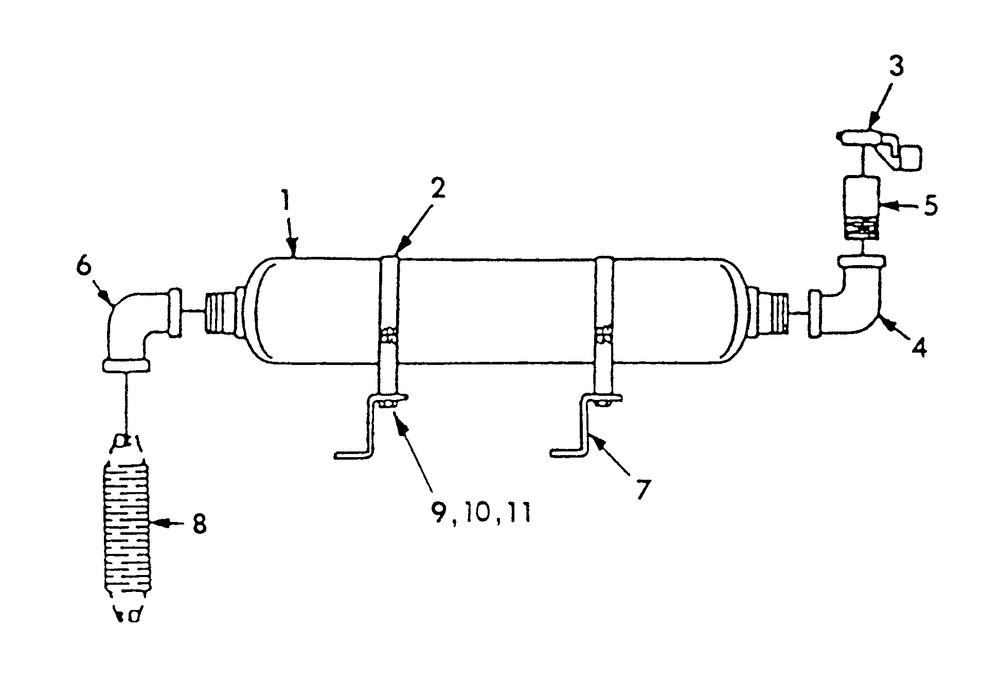 Exhaust Muffler Diagram and Parts List for 9300-3  Generac Generator