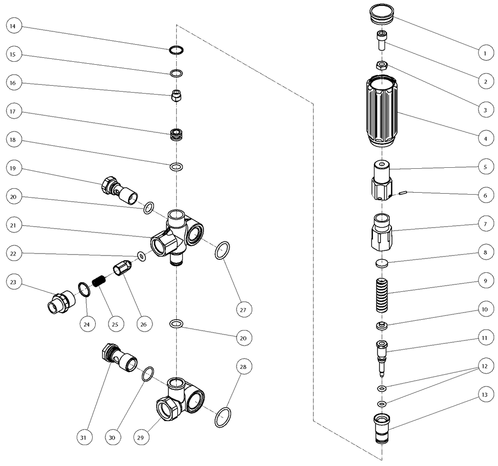 Ev Unloader Assy - Vr 3/B Diagram and Parts List for 0062290 (6969781F - 6971309F)(2012) Generac Generator