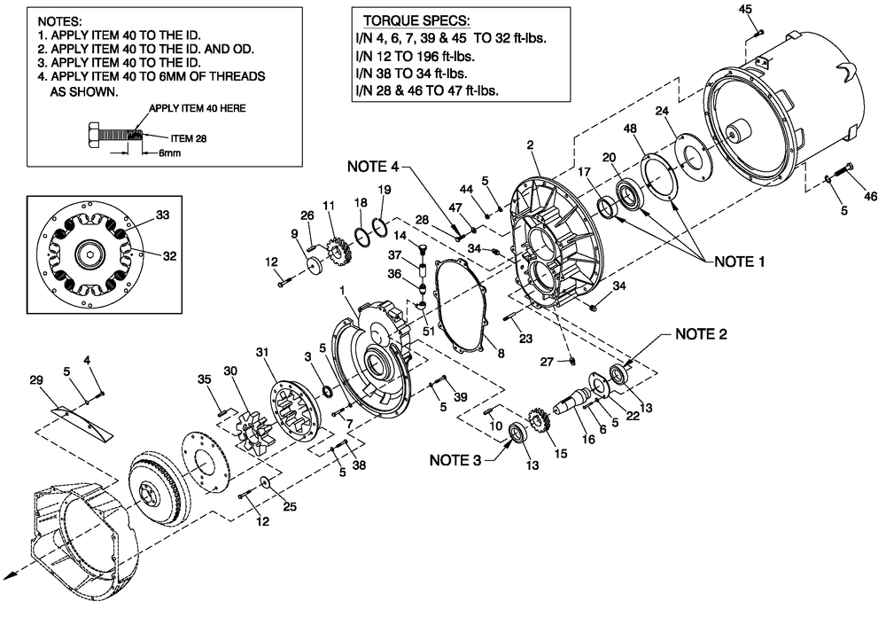 Gearbox 390 Diagram and Parts List for QT08054ANNNA (4842570 - 4862749)(2007) Generac Generator