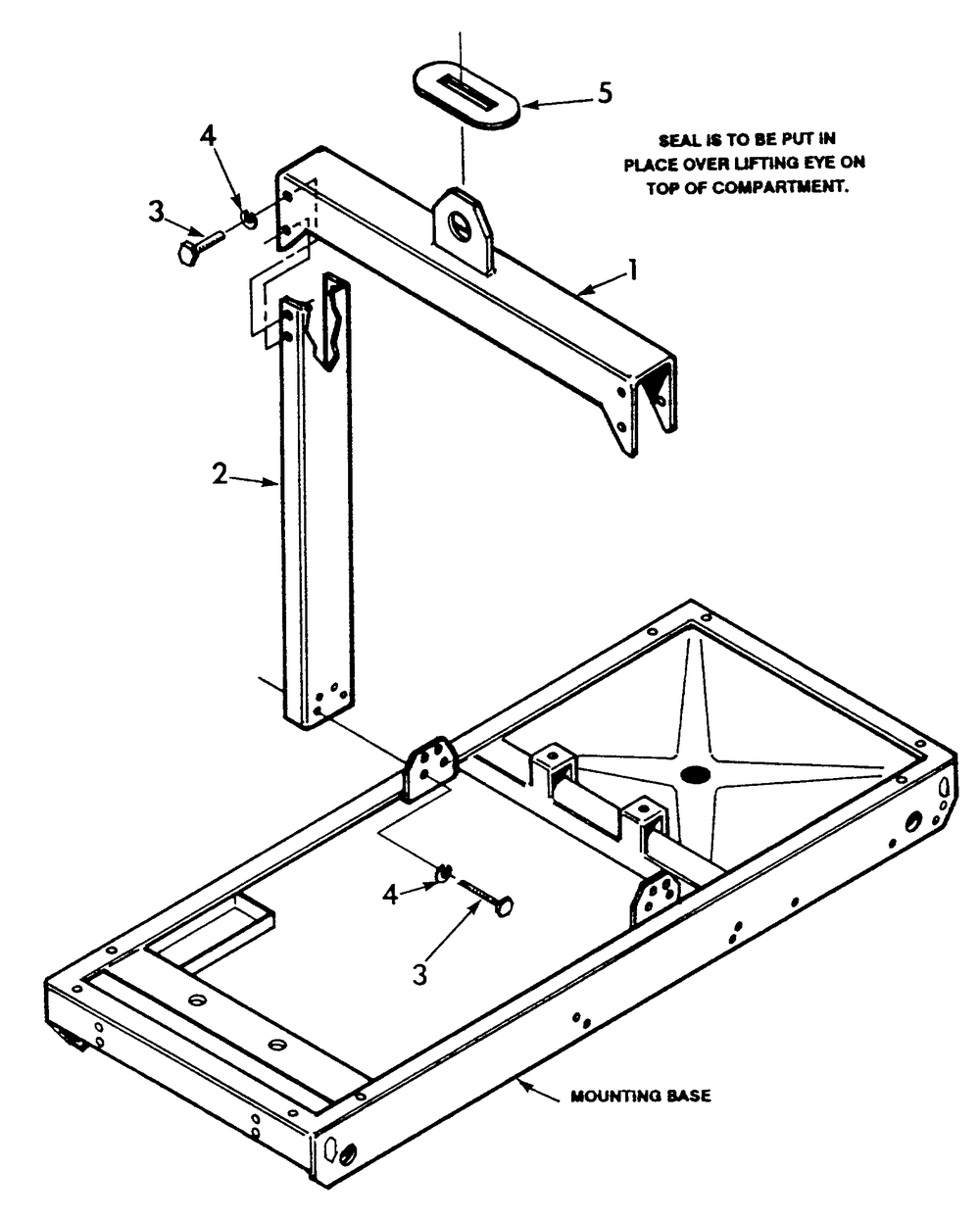 Center Lift Diagram and Parts List for 9574-0  Generac Generator