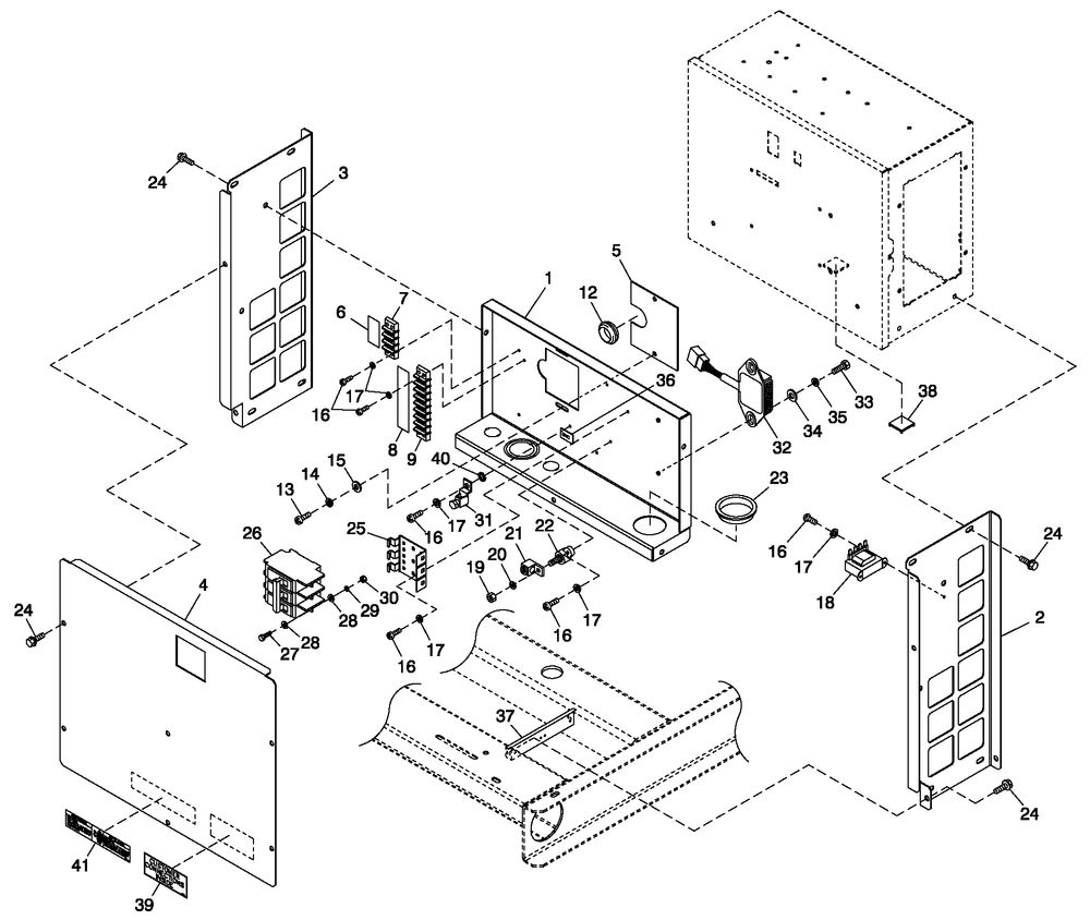 Connection Box Spl Parts Diagram and Parts List for QT02516ANAN (4528329 - 4646738)(2006) Generac Generator