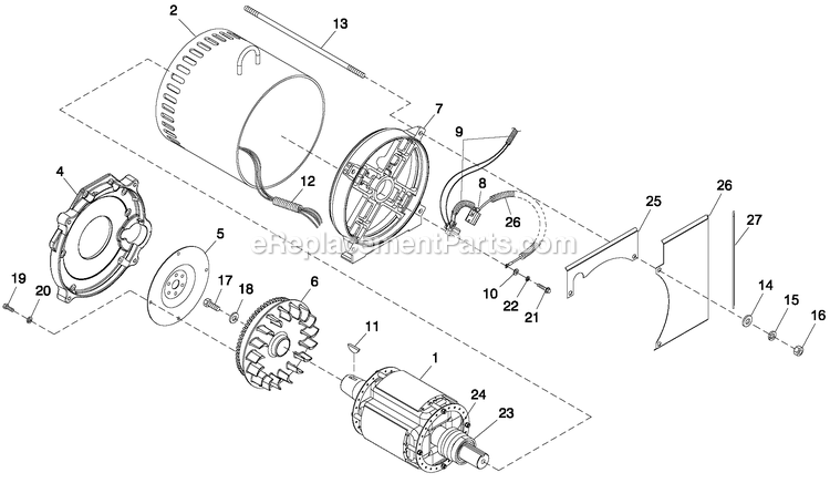Cpl Alternator Direct Excitation Diagram and Parts List for ST03542GNAN (4950838)(2008) Generac Generator