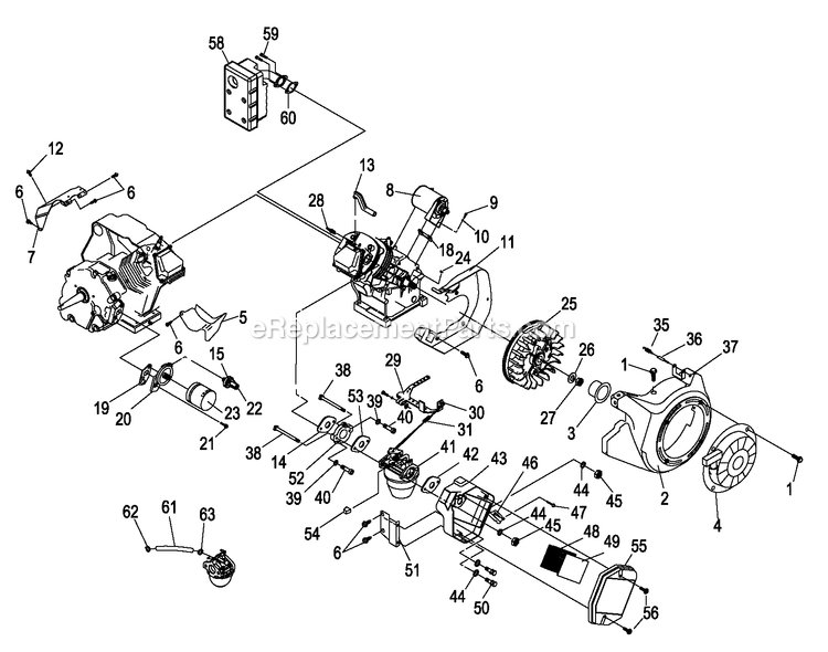 Engine Parts Diagram and Parts List for 0056960 (5142282 - 5269750)(2009) Generac Generator