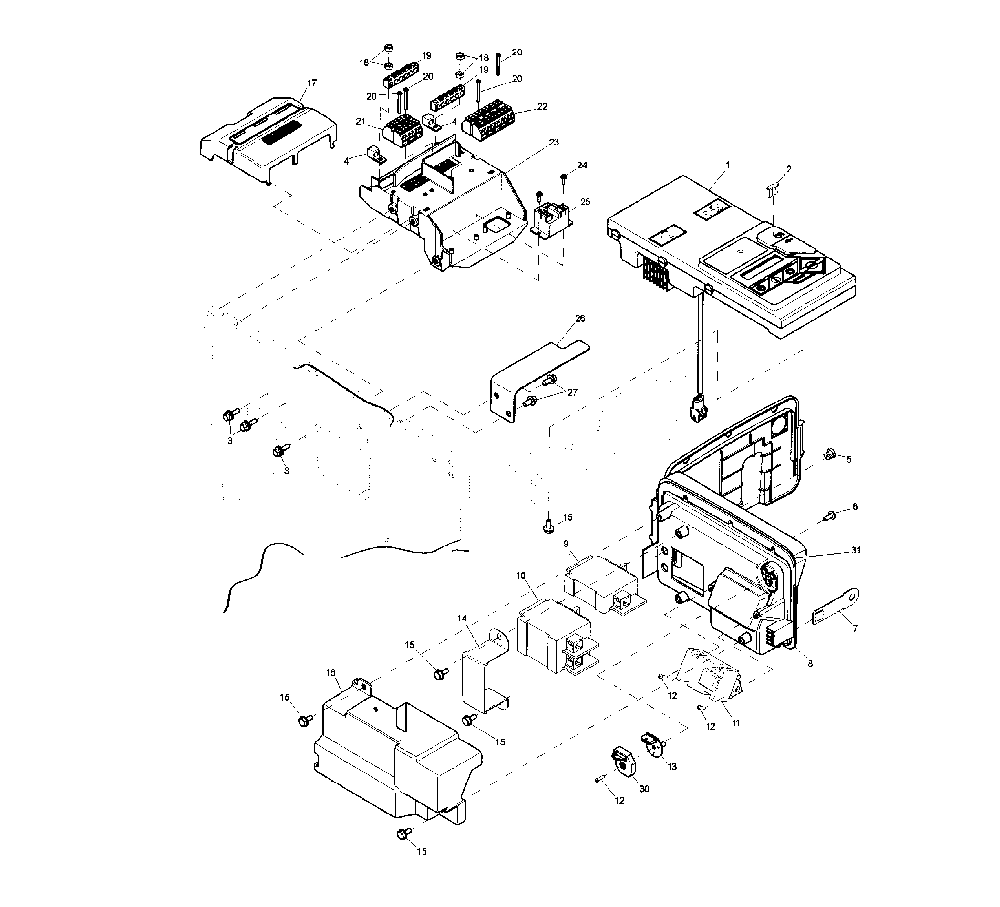 Control panel Diagram and Parts List for 006237-0  Generac Generator