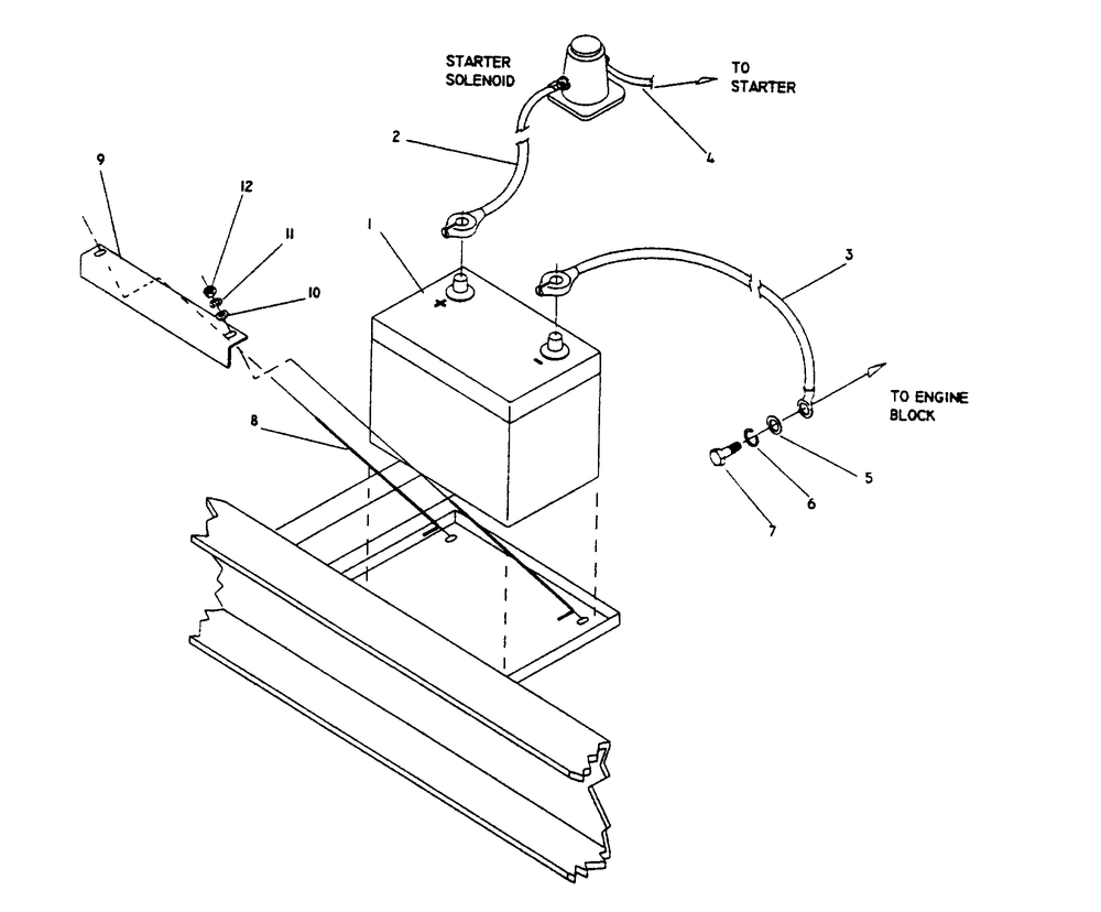 Battery Diagram and Parts List for 8933-0  Generac Generator