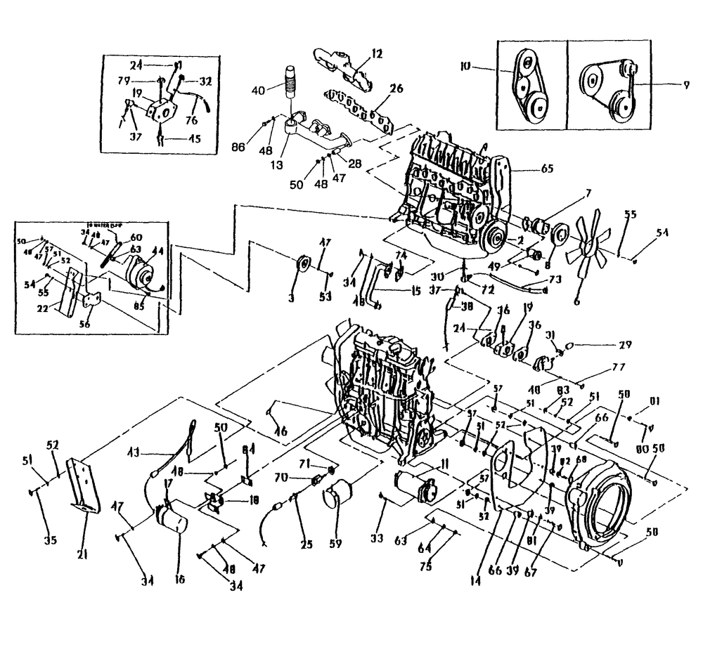 Engine Parts Diagram and Parts List for 0611-4  Generac Generator