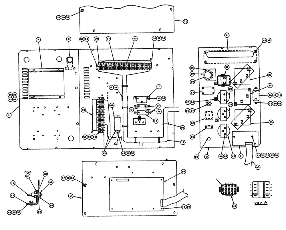 Control Panel Diagram and Parts List for 9303-7  Generac Generator