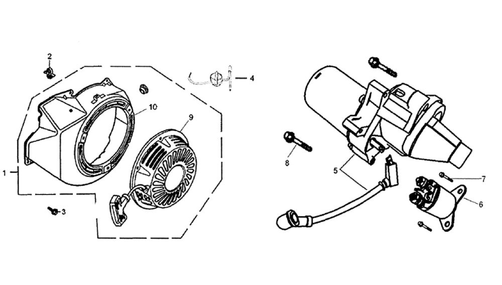 Starter Diagram and Parts List for 005941-0  Generac Generator