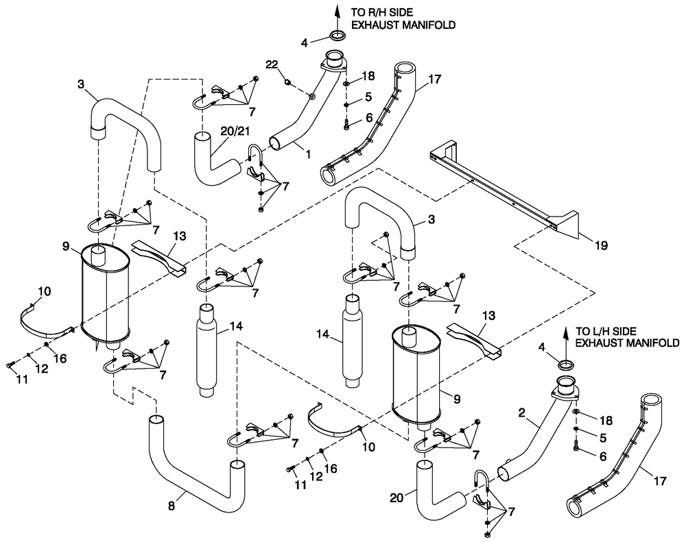 Muffler 5.4l/6.8l Cpl Exhaust C3 Diagram and Parts List for CT07068ANSN (1209V33918)(2009) Generac Generator
