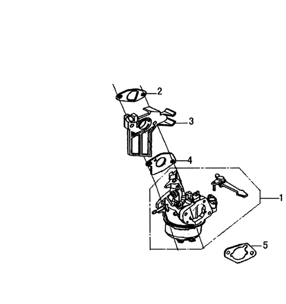 Carburetor Diagram and Parts List for 006412-0  Generac Pressure Washer