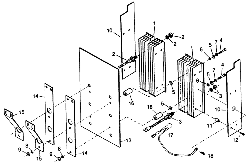 Diode Plate Diagram and Parts List for 1014-A  Generac Welder