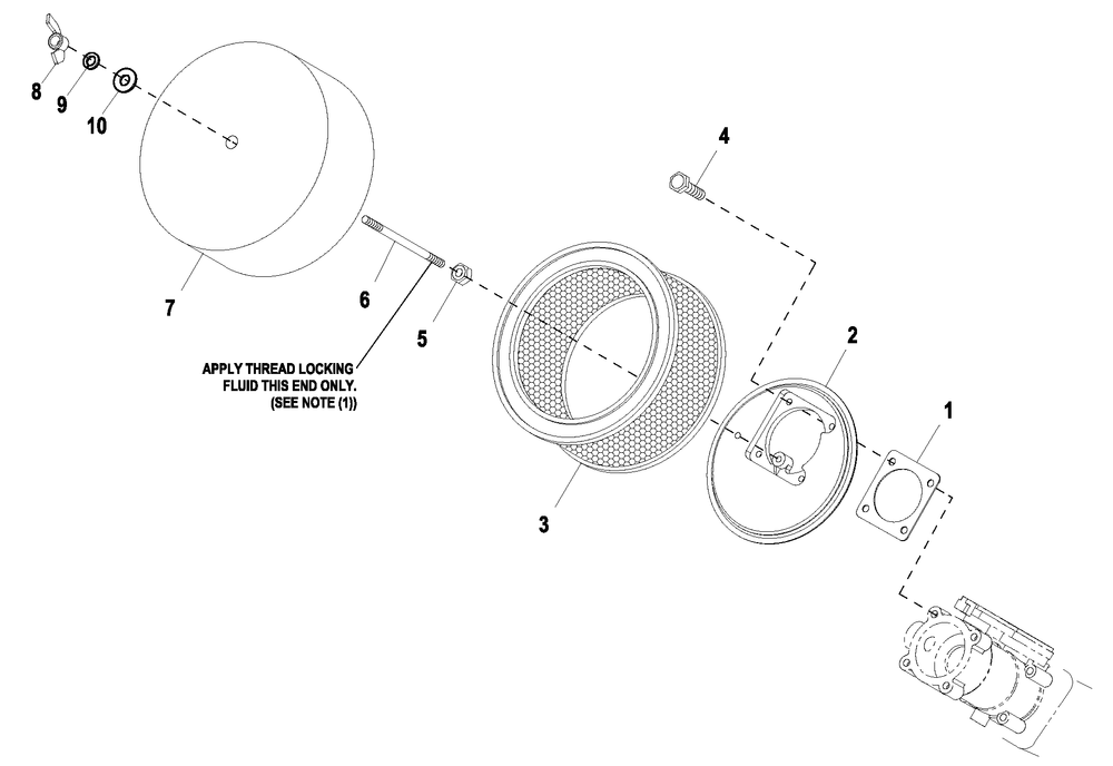 Ev Air Cleaner 1 Diagram and Parts List for HT04554GNAX (7064094)(2012) Generac Generator