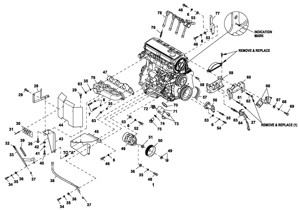 Engine Common Parts 2.4l G2 Turbo Diagram and Parts List for QT06024ANSN (5147588 - 5307536)(2009) Generac Generator