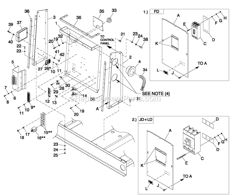 Cpl C5 H Control Cb Connection (1) Diagram and Parts List for QT10068JVAN (5005273)(2008) Generac Generator