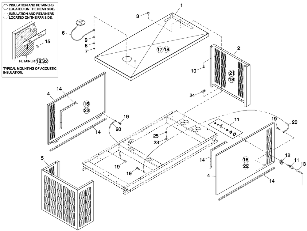 Enclosure C1 Cpl Diagram and Parts List for 0053183 (4108V30497)(2008) Generac Generator