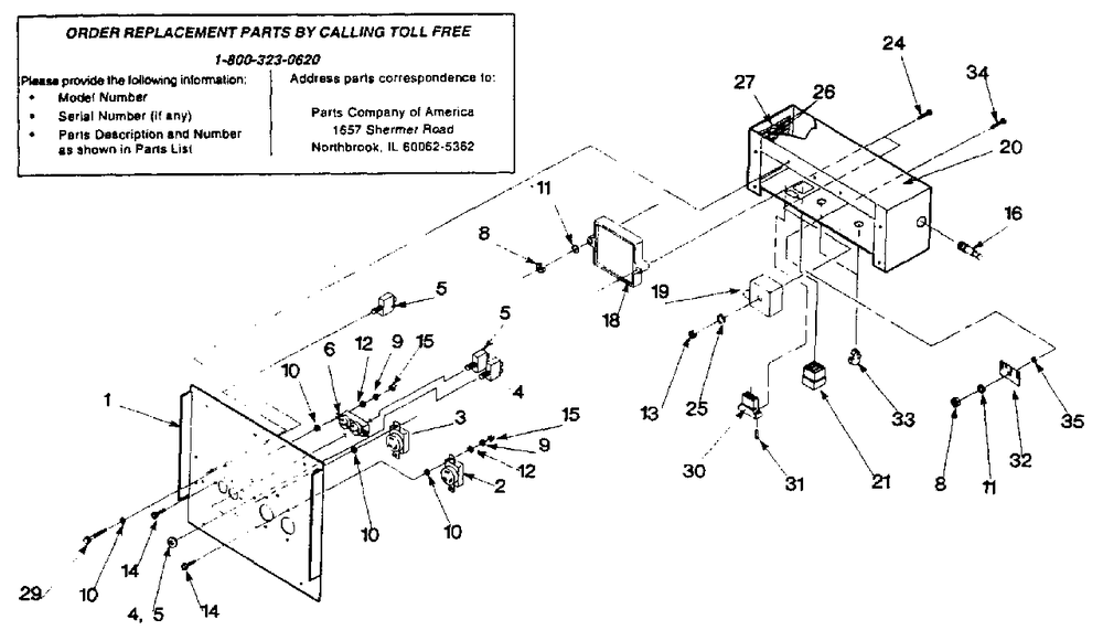 Control Panel Diagram and Parts List for 4W115C (9160-2)(9160-2) Generac Generator