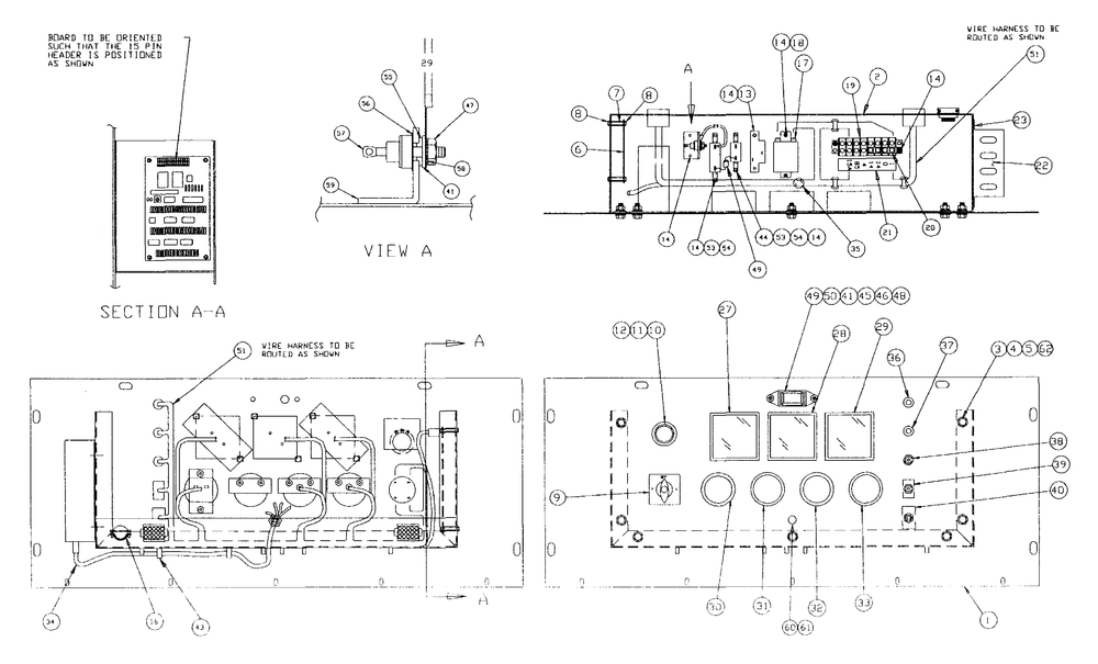 Control Panel (Part 2) Diagram and Parts List for 4061-0  Generac Generator