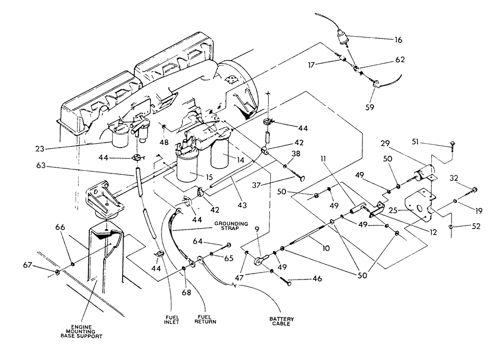 Engine Parts (Part 1) Diagram and Parts List for 9413-0  Generac Generator