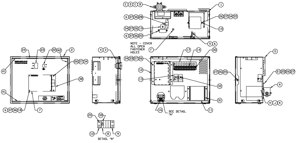 Av R100 1800 Rpm 3.0/3.9l Diagram and Parts List for 0052260 (0005V08705)(2005) Generac Generator