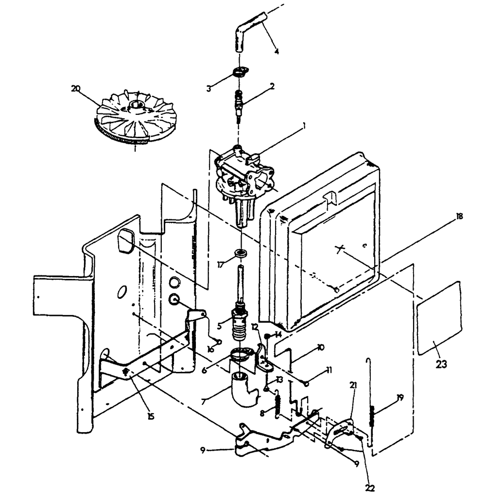 Natural Gas Carburetor Diagram and Parts List for 0789-0  Generac Generator