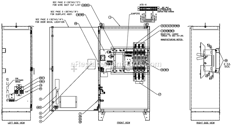 Av Rtsr/V 600a (1) Diagram and Parts List for RTSR600A3 (9525545)(2016) Generac Generator