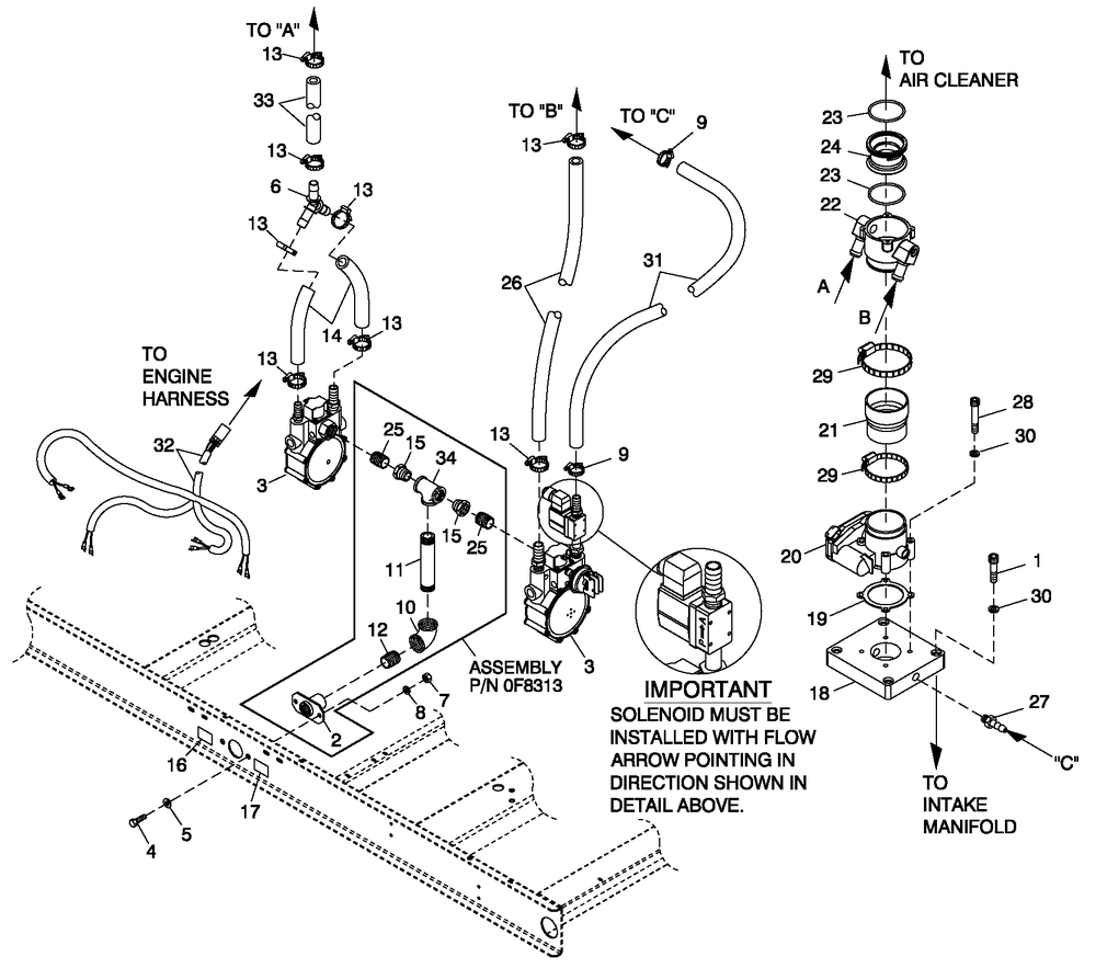Ev Fuel System Ng 4.6l 80kw Diagram and Parts List for ST08046GNSN (4683138)(2007) Generac Generator