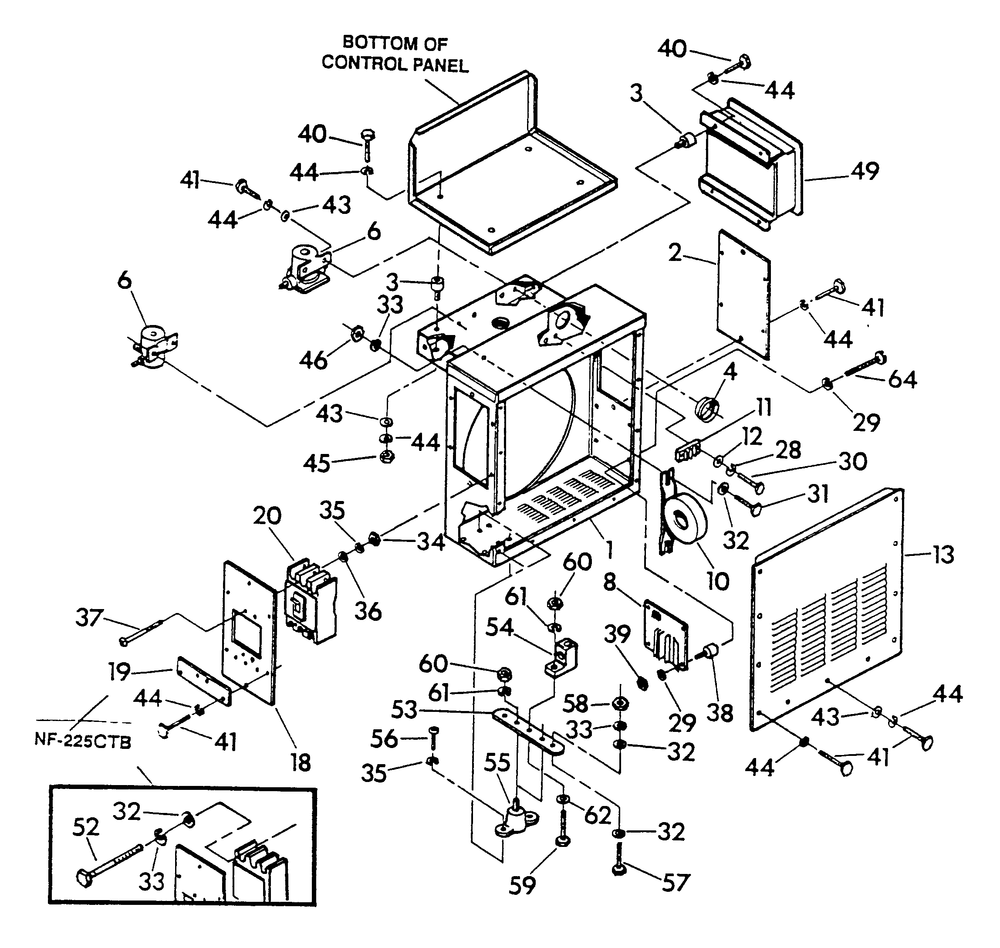 A-C Connection Panel Diagram and Parts List for 9301-3  Generac Generator