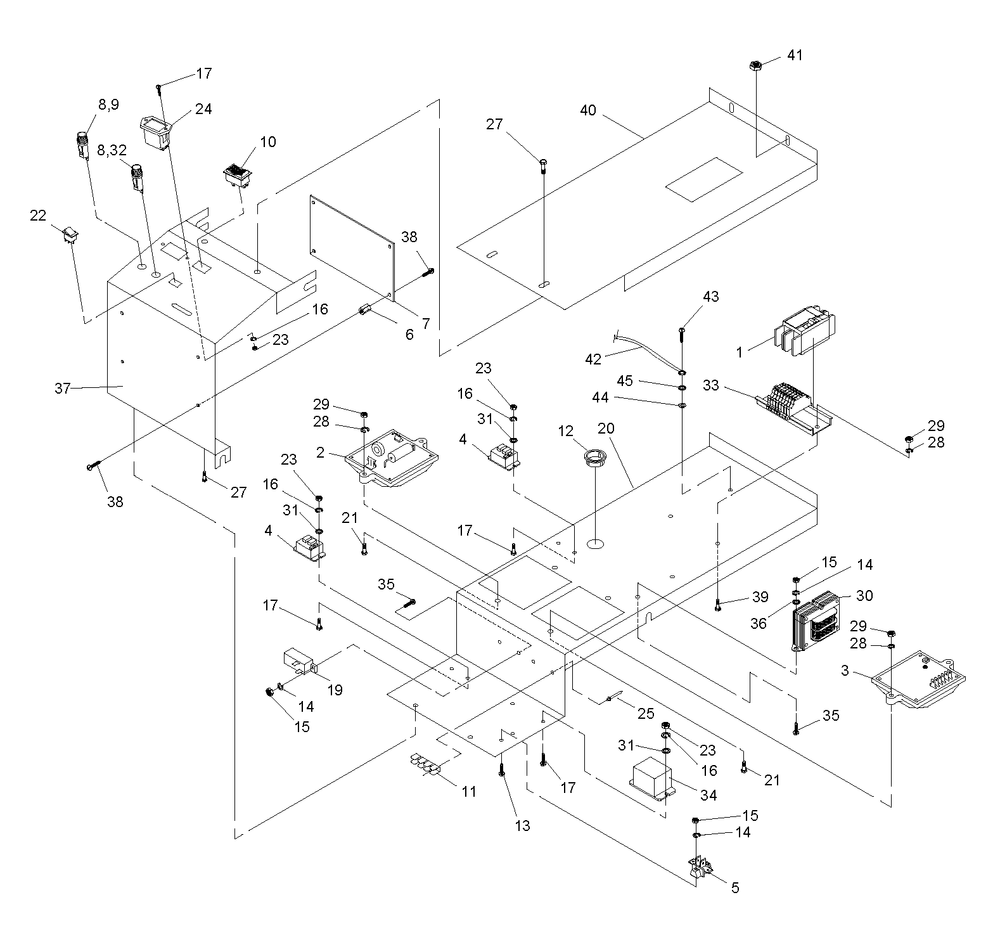 Control Panel Diagram and Parts List for 0046790 (3568033 - 3798919)(2014) Generac Generator