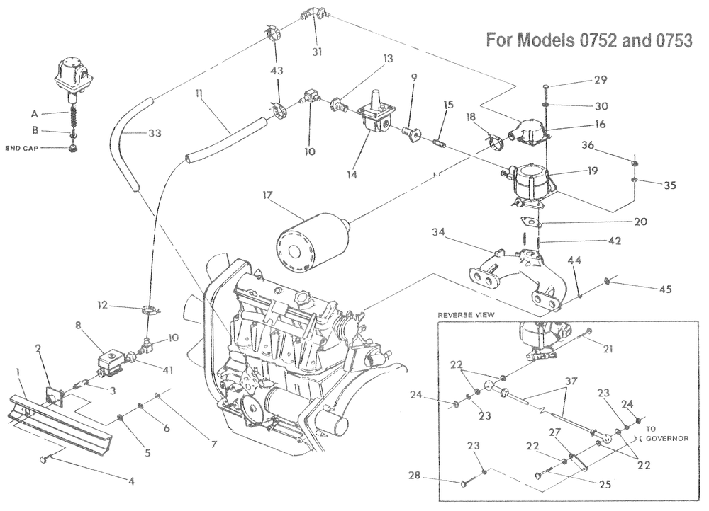 Vapor Withdrawl Fuel System Diagram and Parts List for 0007570 (3035032)(2014) Generac Generator