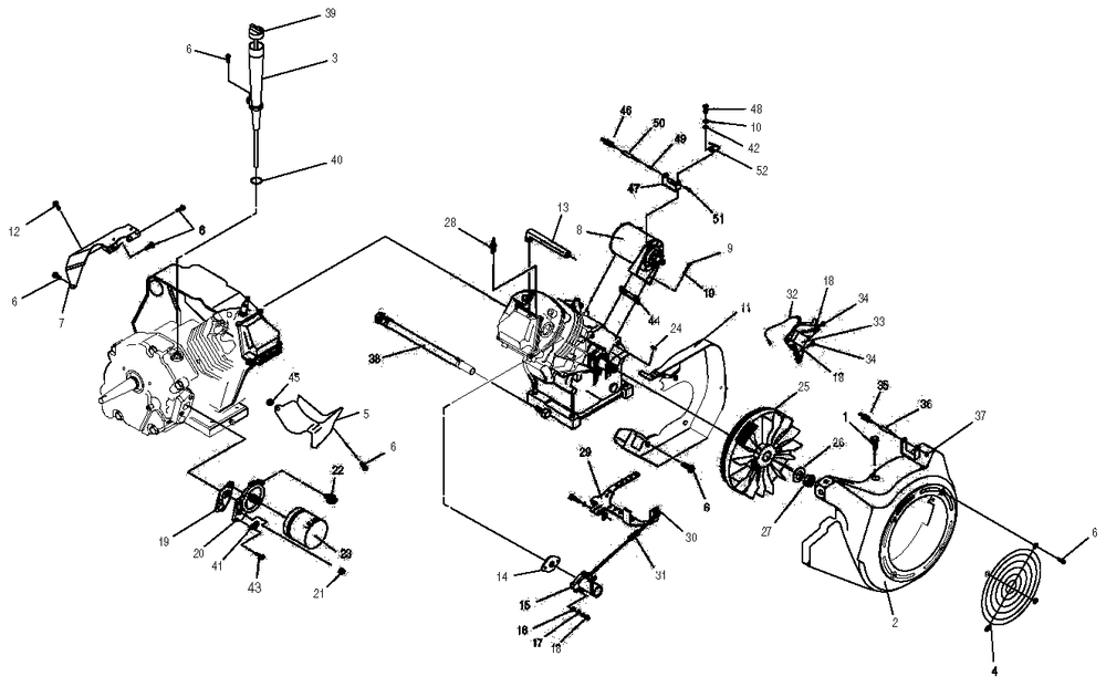 Engine 2 Diagram and Parts List for 0046793 (4125897 - 4342148)(2006) Generac Generator