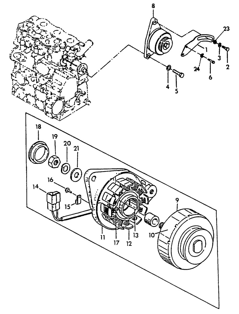 D-C Alternator Diagram and Parts List for 9055-1  Generac Generator