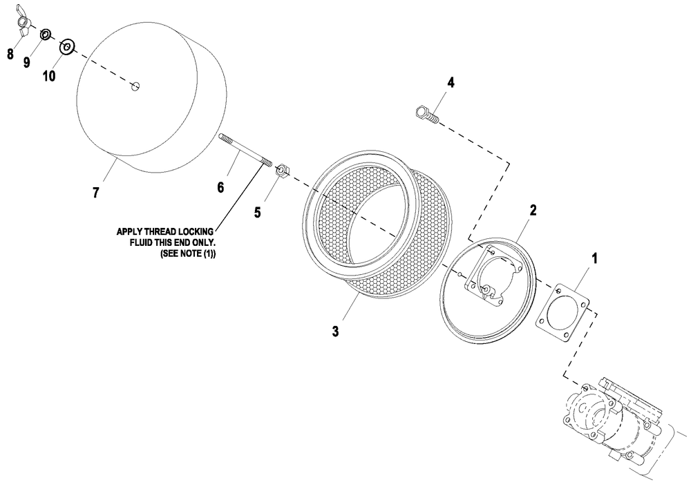 Ev Air Cleaner Diagram and Parts List for HT04554ANAC (8408435)(2013) Generac Generator