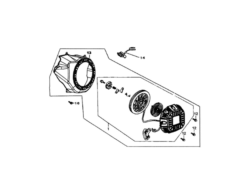 Starter Diagram and Parts List for 005993-0  Generac Pressure Washer