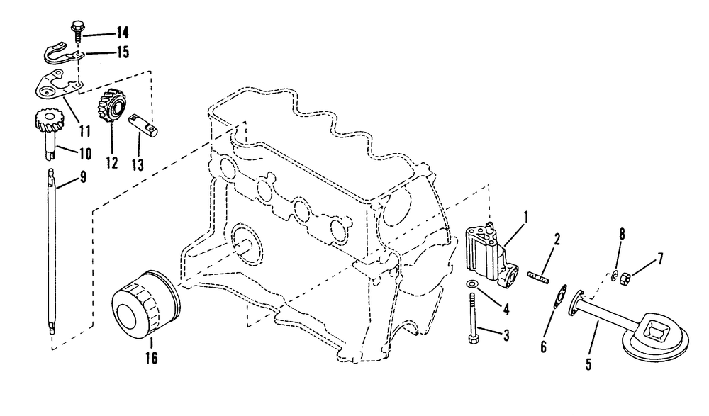 Oil Pump Diagram and Parts List for 8947-1  Generac Generator