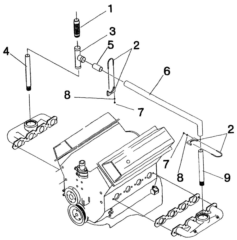 Single Exhaust Diagram and Parts List for 4345-0  Generac Generator