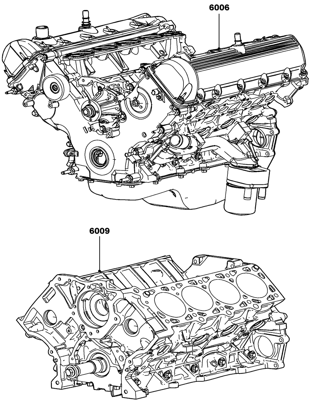 5.4l Gas Engine Service Engines Diagram and Parts List for QT08054ANSNA (5981037 - 5981038)(2010) Generac Generator