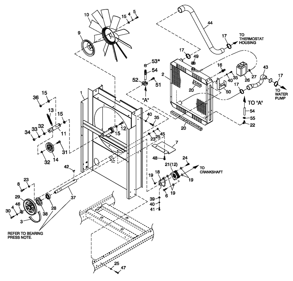 Ev Cool Pkg 2.4l C2 Diagram and Parts List for QT04524ANSN (5138429 - 5226378)(2008) Generac Generator