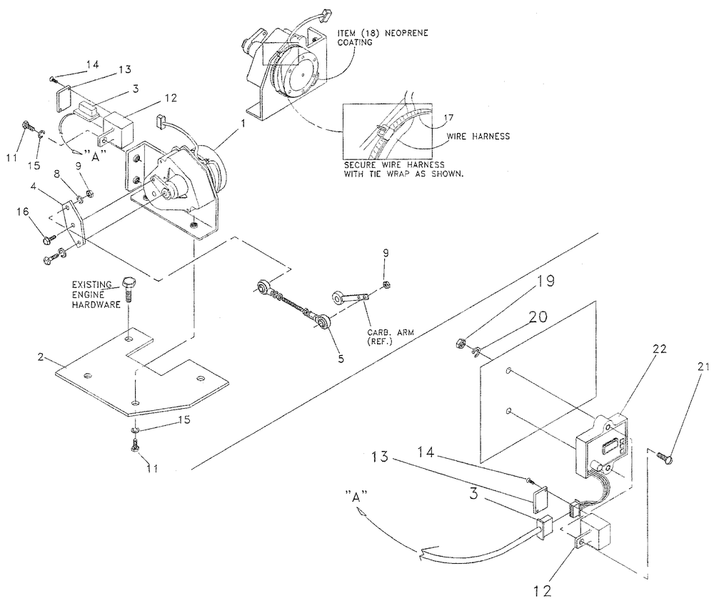 Electronic Governor Diagram and Parts List for 0009152 (2172973 - 3218293)(2014) Generac Generator