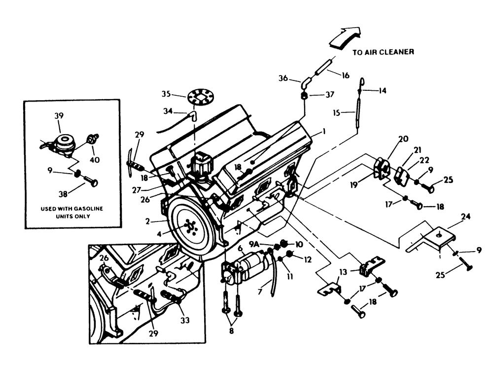 Engine Parts (Part 2) Diagram and Parts List for 9657-2  Generac Generator