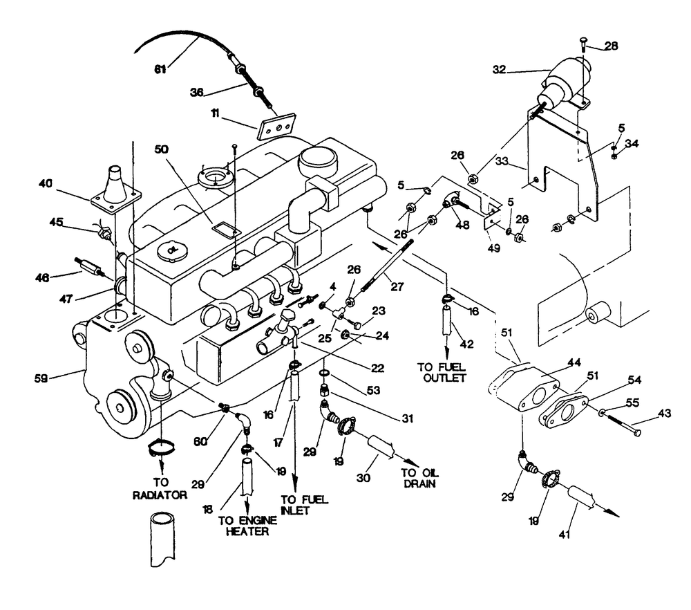 6.4 Liter Engine Diagram and Parts List for 9399-2  Generac Generator